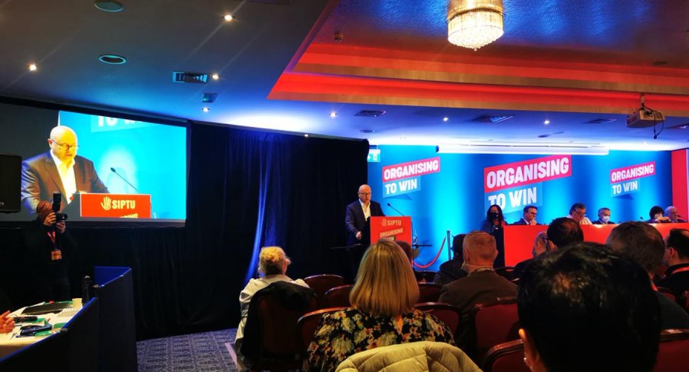 Kevin Callinan at SIPTU Conference