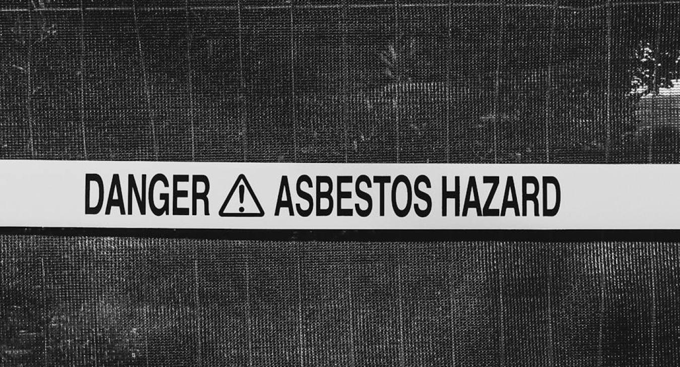 Asbestos warning sign